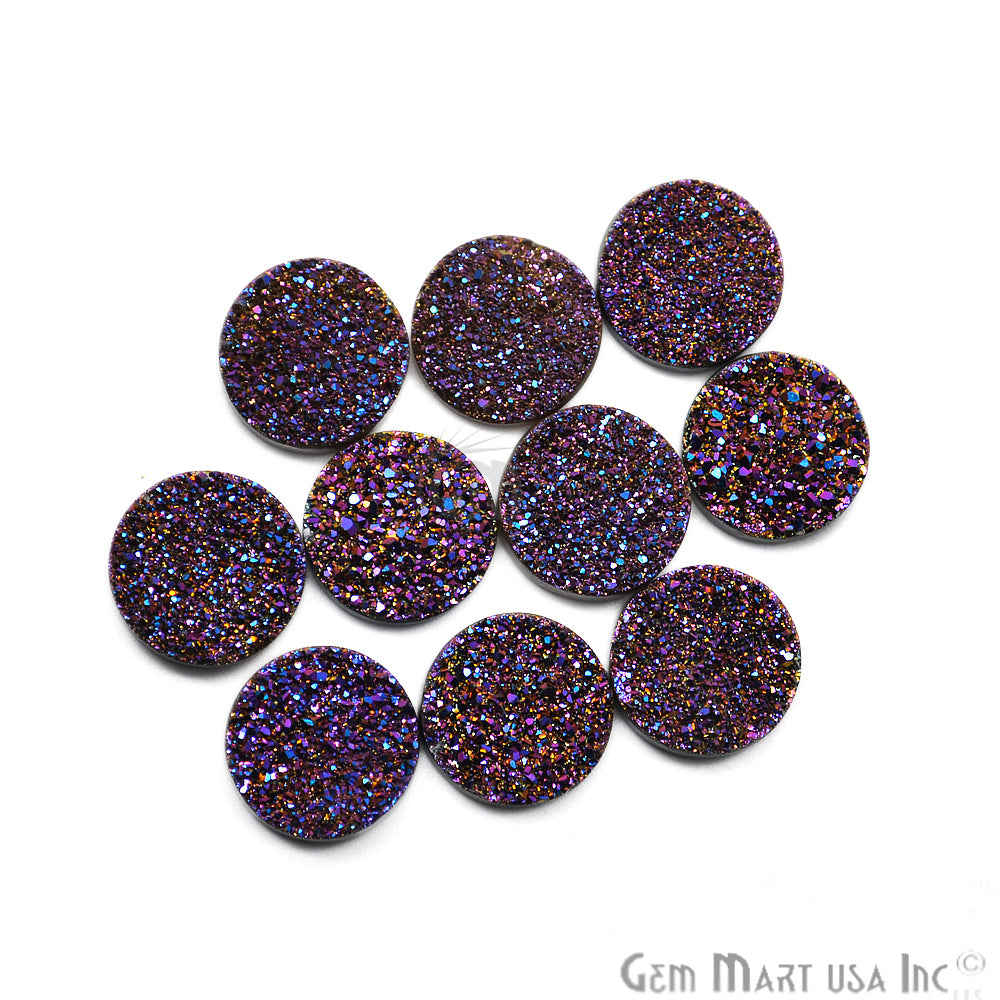 Titanium Druzy Cabochon 16mm Round Druzy (Pick Your Color) - GemMartUSA