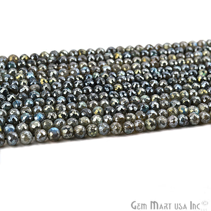 Mystique Labradorite Faceted Round Beads 5mm Gemstone Rondelle Beads - GemMartUSA