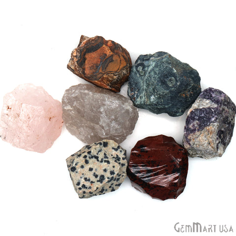 7pc Lot Healing Raw Crystals Set Mixed Rough Gemstones Madagascar Minerals