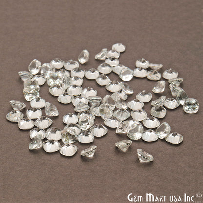 White Topaz Cushion Shape 6mm Faceted Loose Gemstone - GemMartUSA