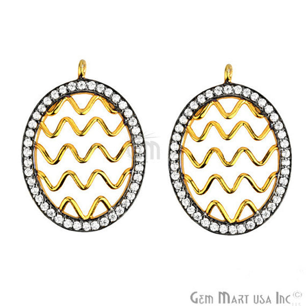 Cubic Zircon Pave Charm...
