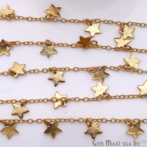 Star Shape Finding Soldered Station Rosary Chain (Pick Your Metal) - GemMartUSA