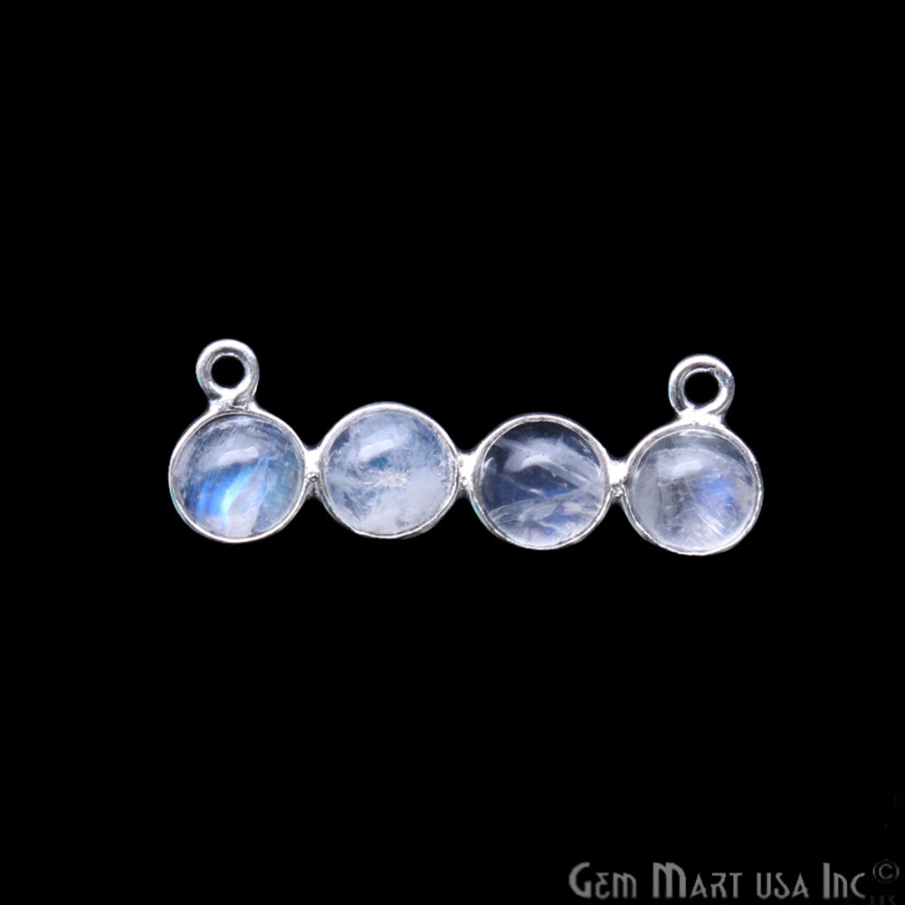 DIY Rainbow Moonstone 28x10mm Double Bail Chandelier Finding Component (Pick Your Metal) - GemMartUSA