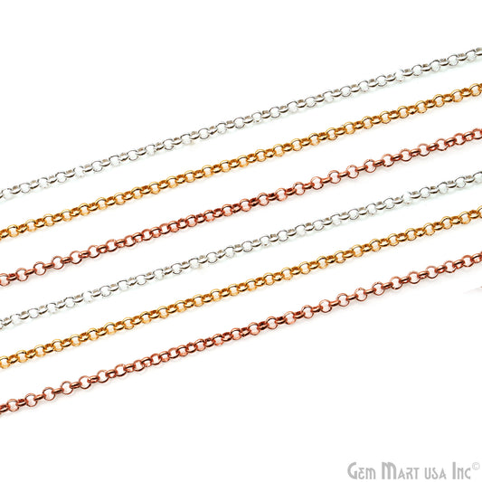 Link Chain For Jewelry Making, 2mm Link Chain Necklace, Minimal Finding Chain