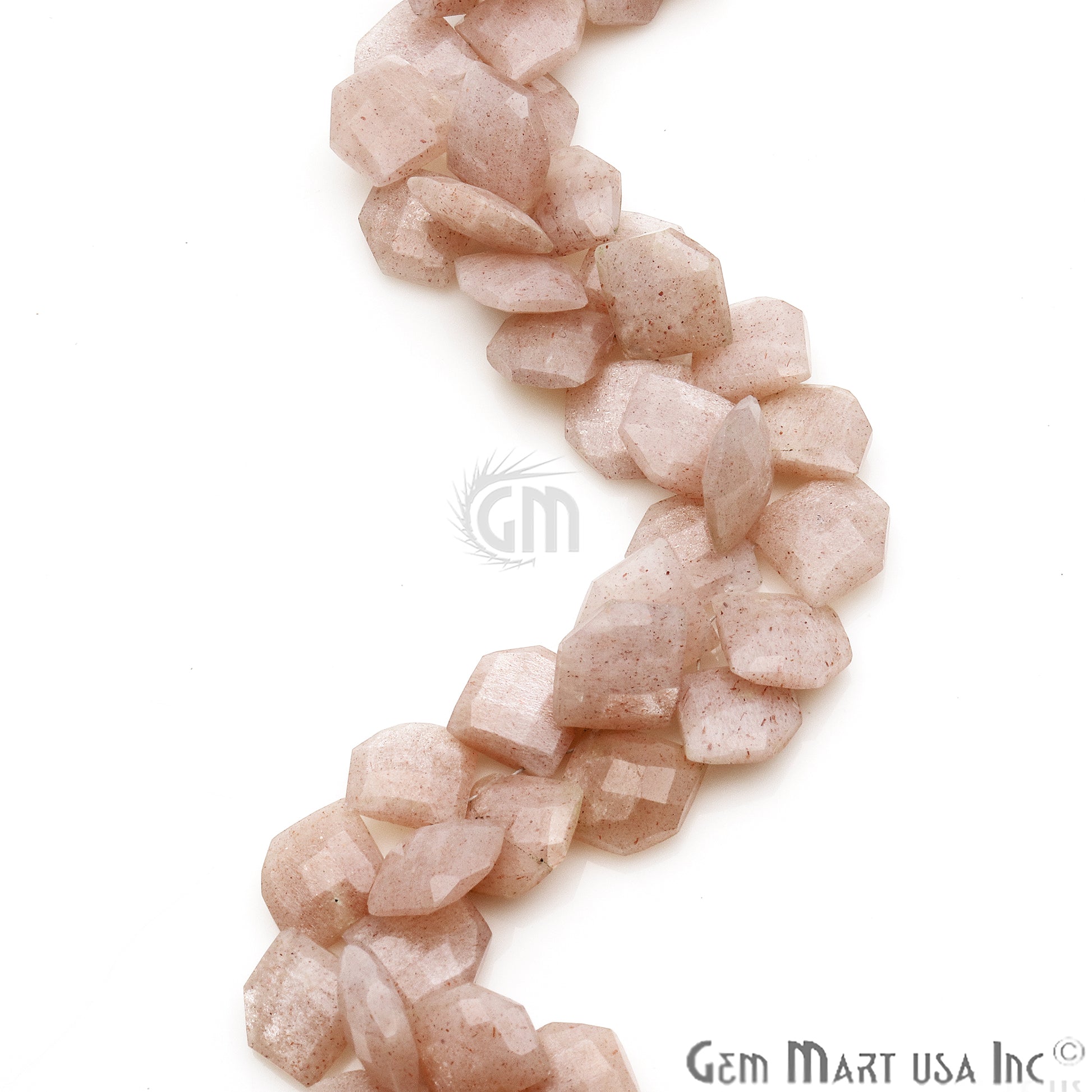 Sunstone Freeform 18x15mm Crafting Beads Gemstone Briolette Strands 8 Inch - GemMartUSA