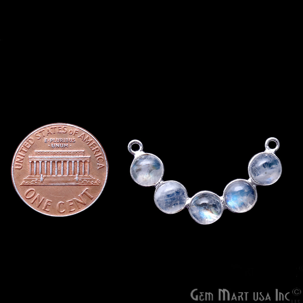 DIY Rainbow Moonstone 7x31mm Double Bail Chandelier Finding Component (Pick Your Metal) - GemMartUSA