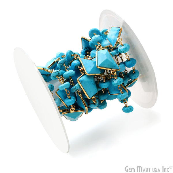 Turquoise Faceted Gemstone Beads...