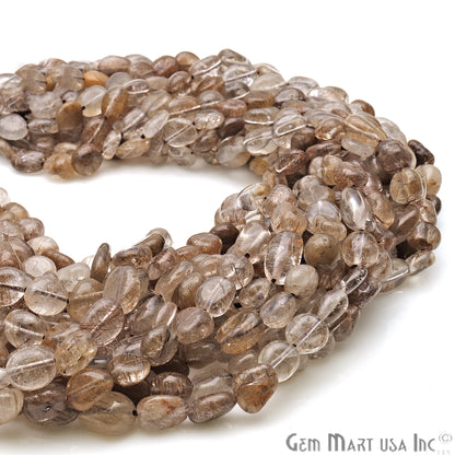 Brown Rutile 9x5mm Tumble Rondelle Beads Strands 14Inch - GemMartUSA