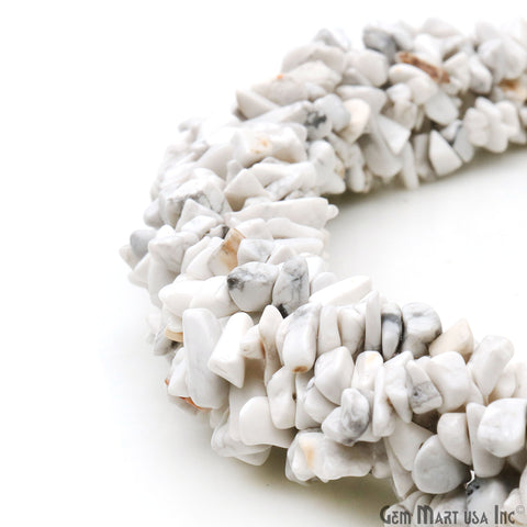 100 Percent Natural Howlite Chip Beads 34 Inch Full Strand (762216022063)