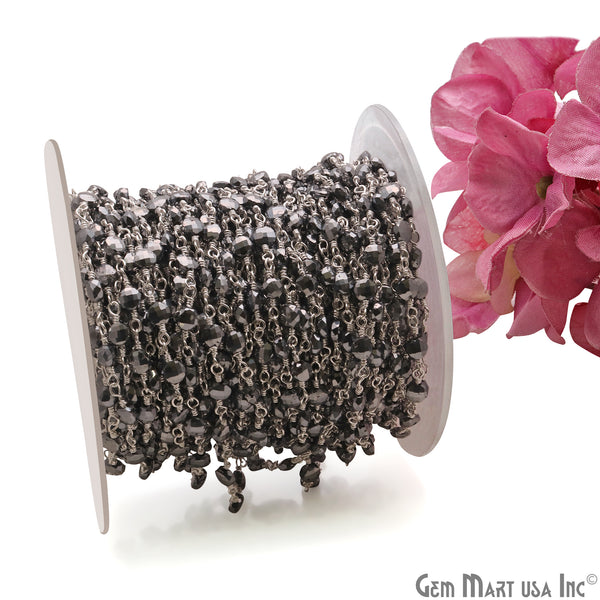 Pyrite Faceted 3-4mm Silver...