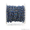 Lapis Faceted Beads 3-3.5mm Silver Plated Wire Wrapped Rosary Chain