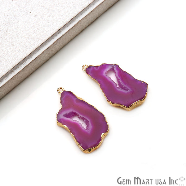 Agate Slice 34x17mm Organic...