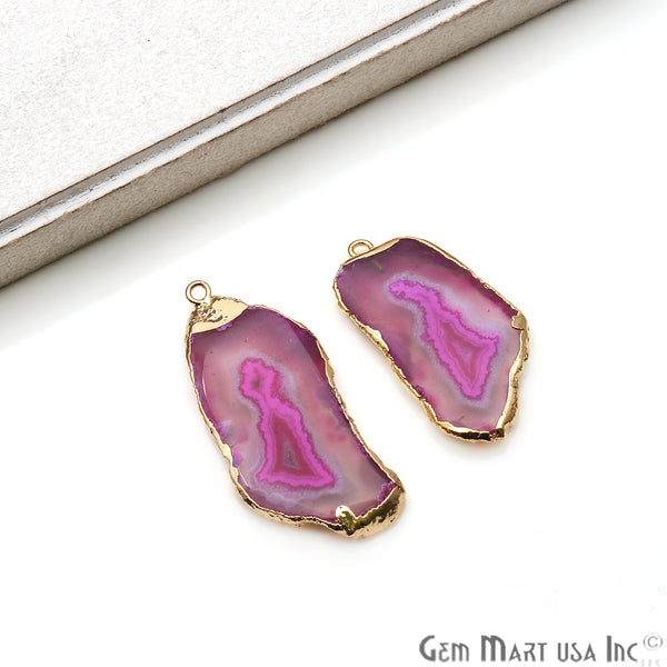 Agate Slice 42x19mm Organic...