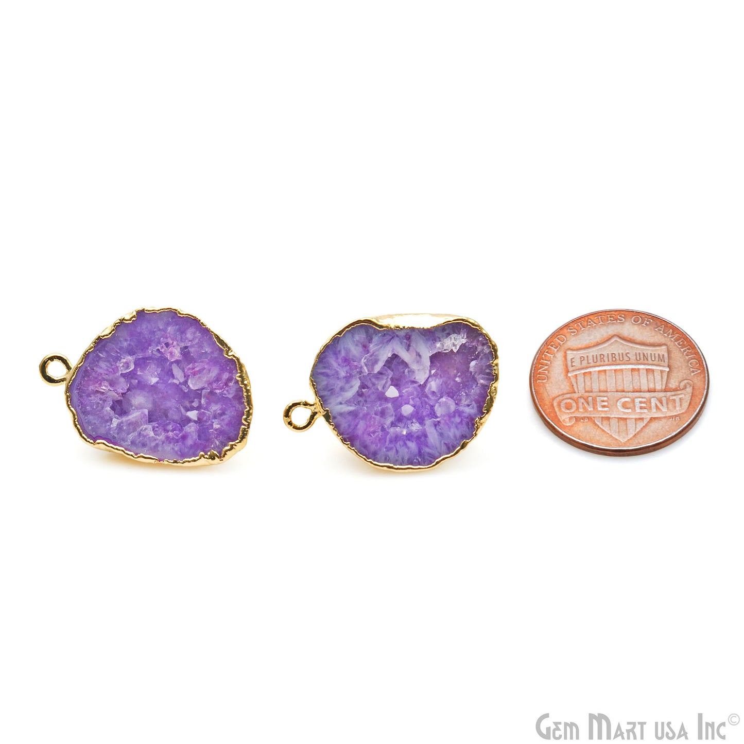 DIY Geode Druzy 26x18mm Gold Electroplated Loop Connector Studs Earrings