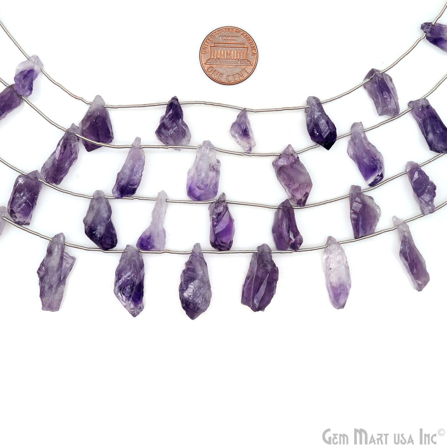 Amethyst Rough Beads, 9.5 Inch Gemstone Strands, Drilled Strung Briolette Beads, Free Form, 12x20mm