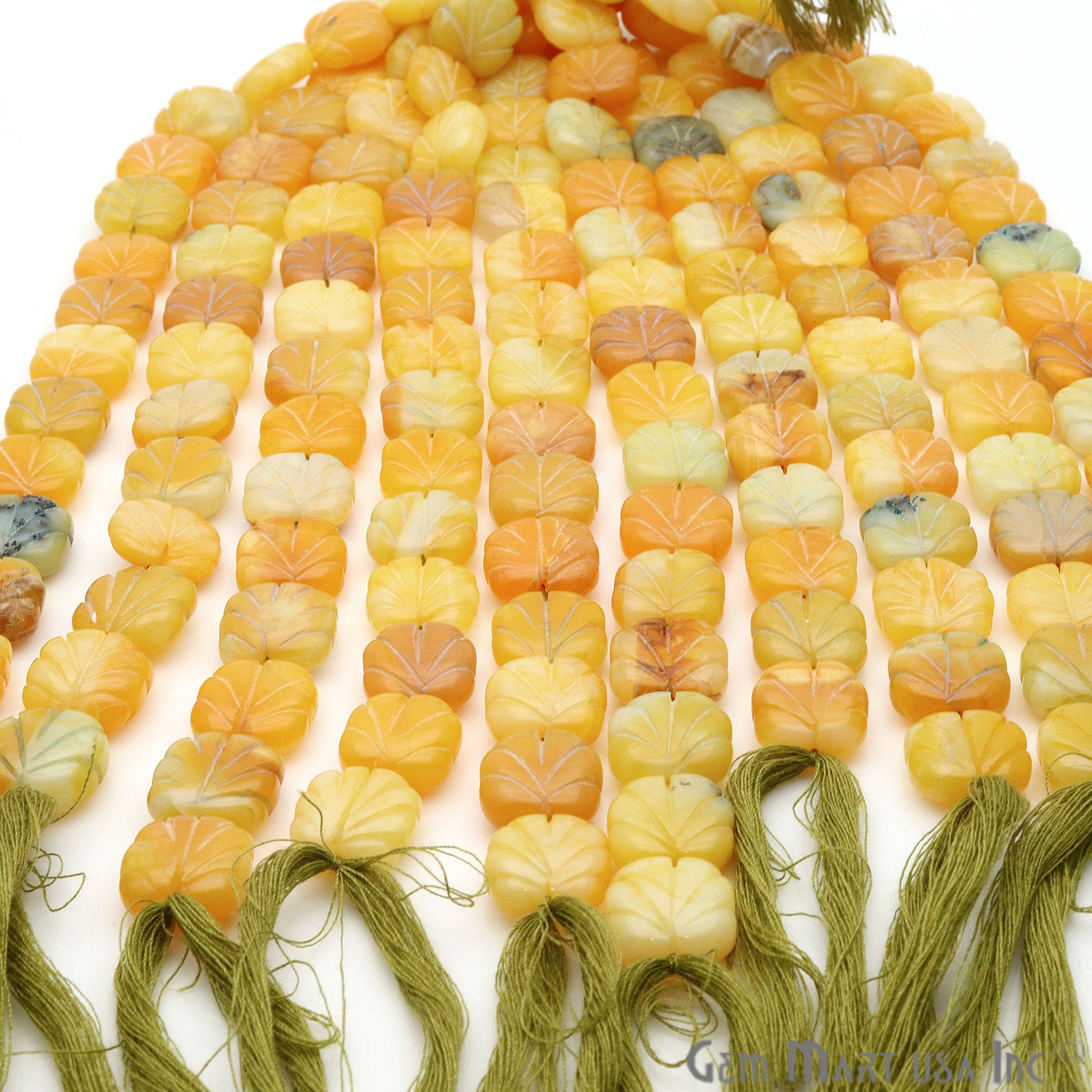 Yellow Opal Square 14mm Crafting Beads Gemstone Strands 8INCH - GemMartUSA