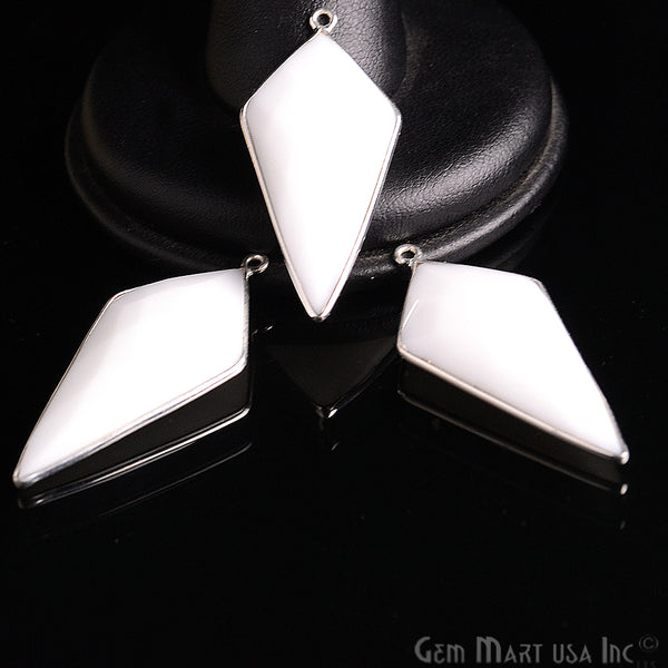 White Agate 16x42mm Triangle...