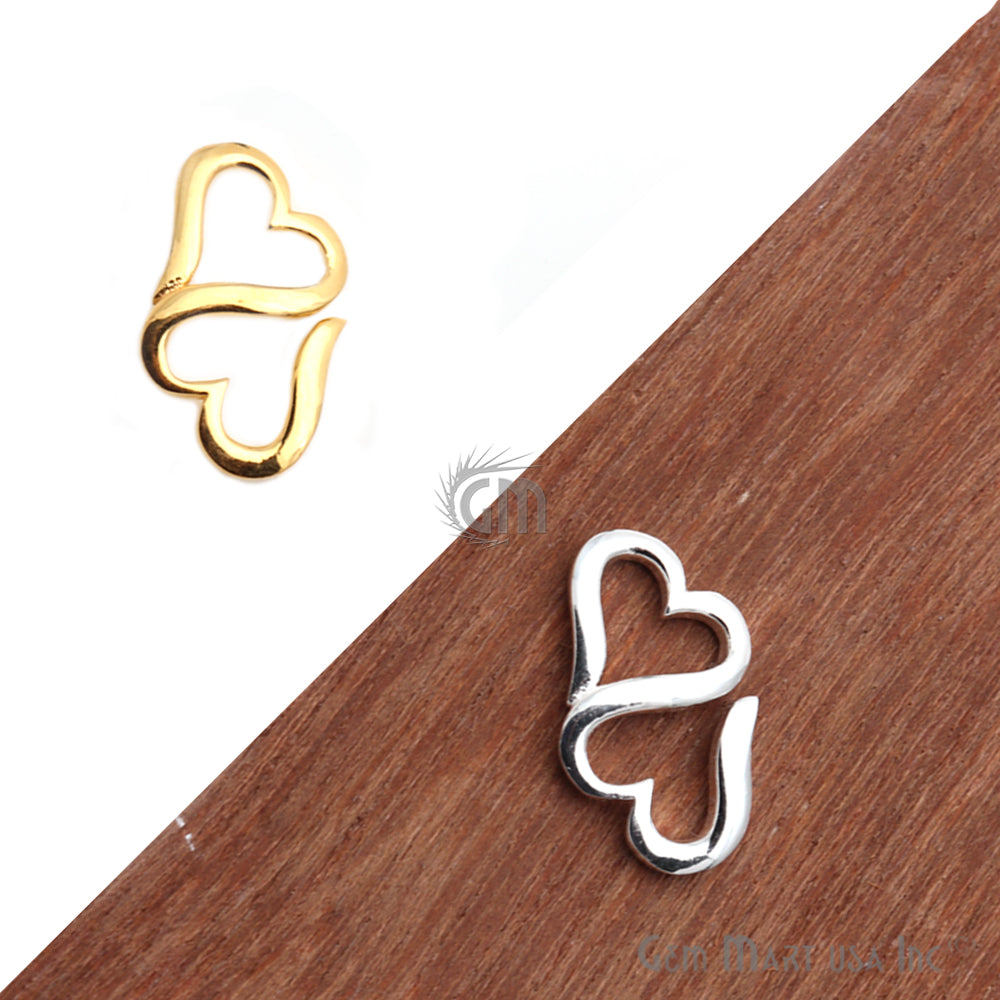 Heart Shape Finding Jewelry Charm (Pick Your Plating) - GemMartUSA