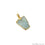 Aquamarine Free Form shape 33x22mm Gold Electroplated Gemstone Single Bail Pendant