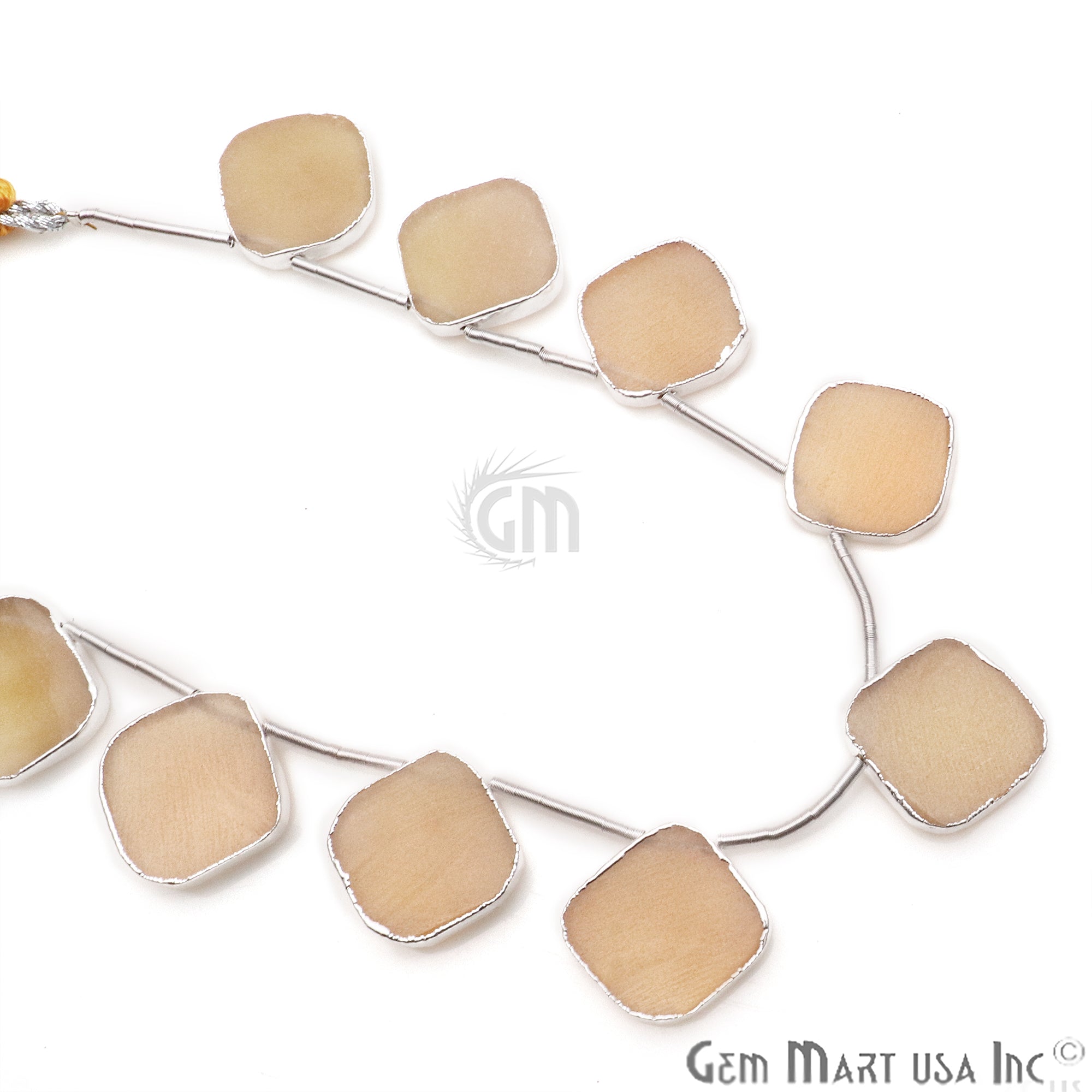 Sand Chalcedony Free Form 15x18mm Crafting Beads Gemstone Strands 9INCH - GemMartUSA