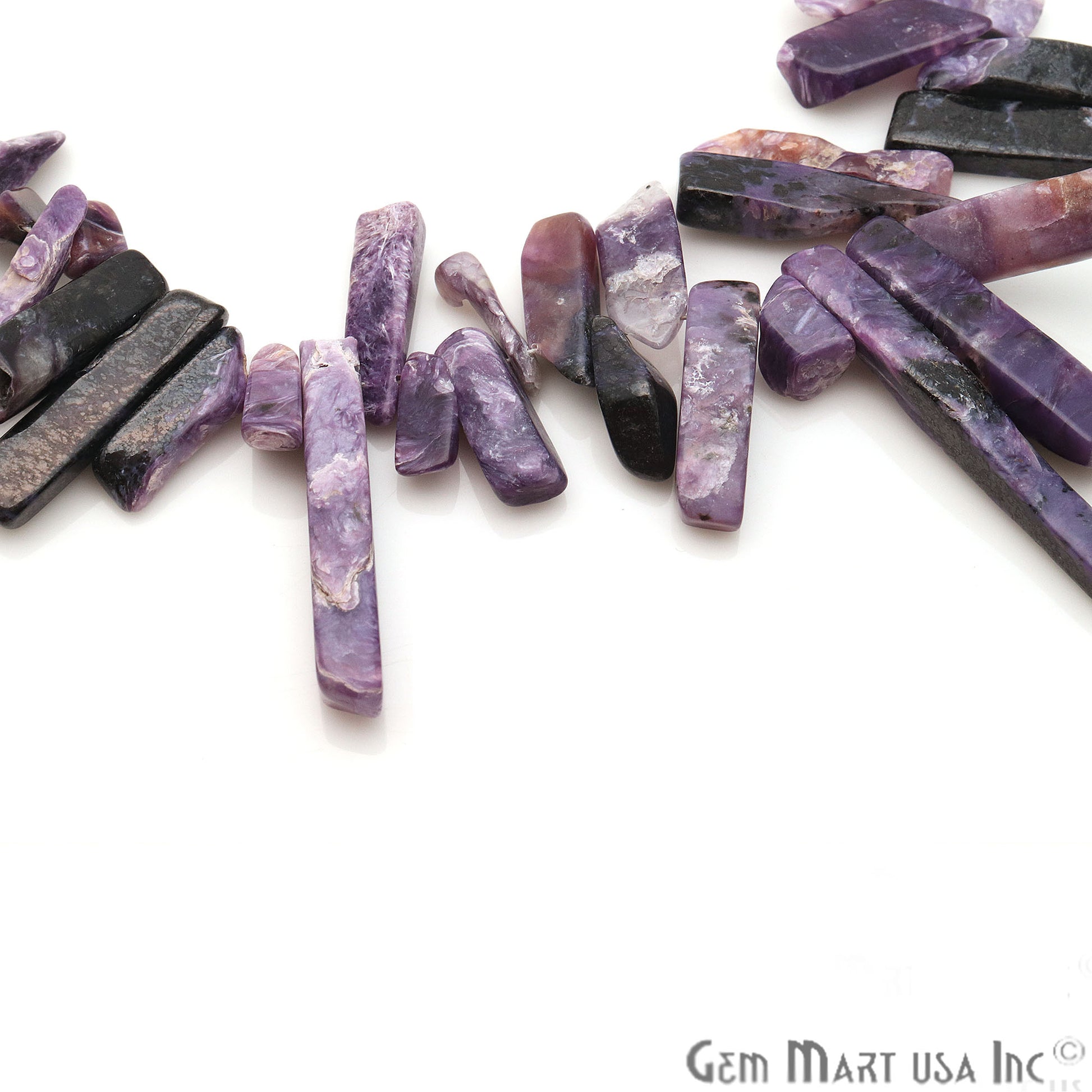 Charoite Free Form 22x7mm Crafting Beads Gemstone Strands 8INCH - GemMartUSA