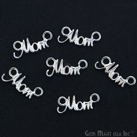 MOM Letter Sterling Silver Charm for Bracelet Pendants & Necklace - GemMartUSA