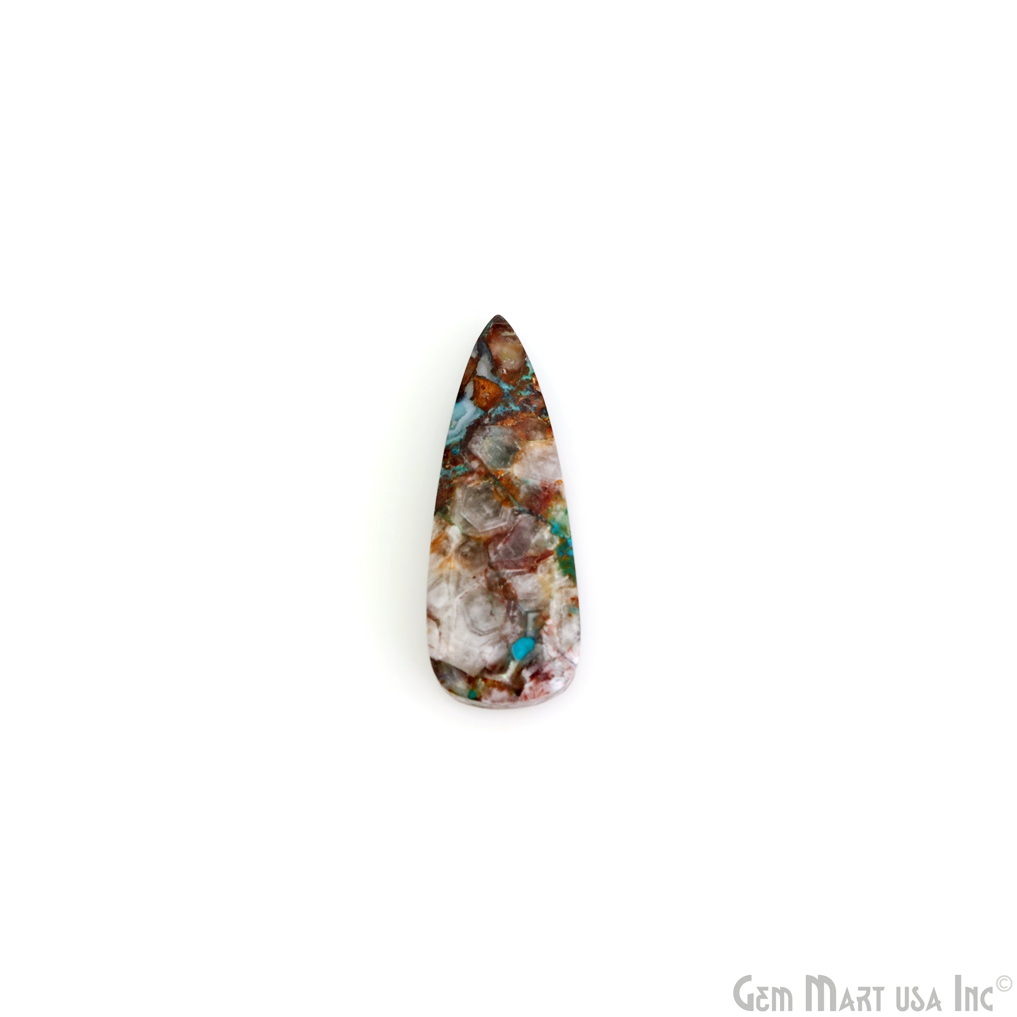 Chrysocolla Pear Shape 38X14mm Loose Gemstone For Earring Pair