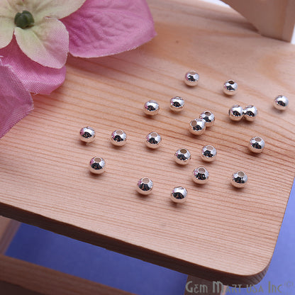 5pc Lot Bead Finding 4mm Round Ball Jewelry Making Charm (Pick Your Plating) - GemMartUSA