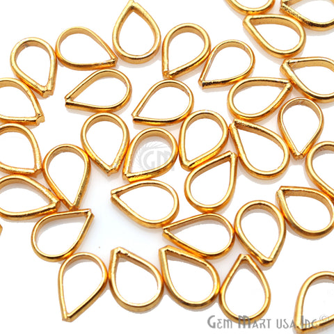 10pc Lot Hook Gold Plated Finding Jewelry Charm - GemMartUSA