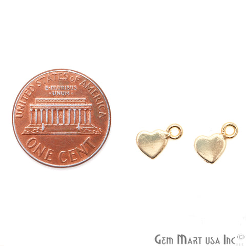 5pc Lot Heart Finding 9x6mm Gold Plated Jewelry Making Charm - GemMartUSA