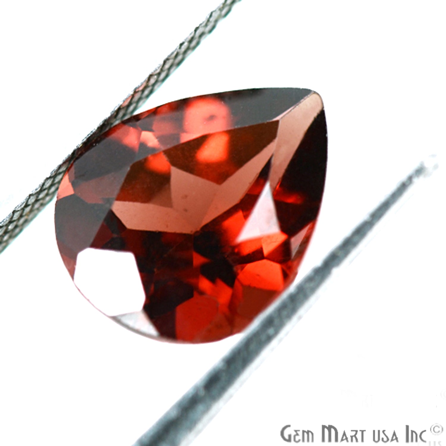 1 Pcs Of Natural Red Garnet Pears 8x10mm Aa+ Quality, Amazing Luster, Red Garnet (Gt-80027) - GemMartUSA