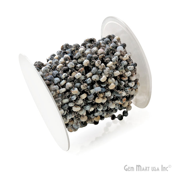 Dendrite Opal 5-6mm Oxidized...