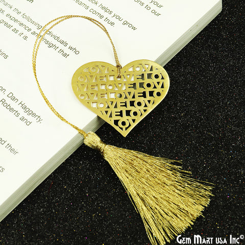 Metal Spacks Shape Bookmark With Tassel. Gold Bookmark, Reader Gift, H –  GemMartUSA
