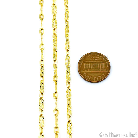 Fancy Finding Chain 8x3mm Gold Plated Station Rosary Chain