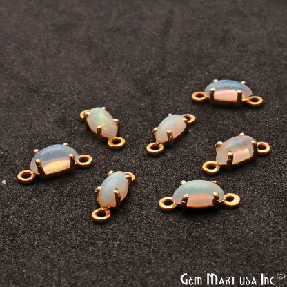 Opal Marquise 13x4mm Prong Setting Gold Plated Connector - GemMartUSA