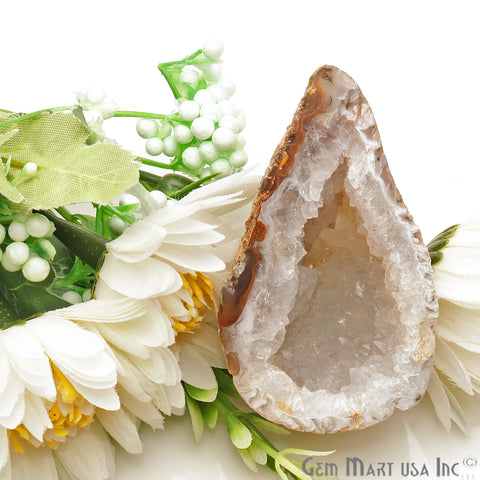 Oco Geode Druzy 71x42mm Organic Shape Crystal Specimen - GemMartUSA