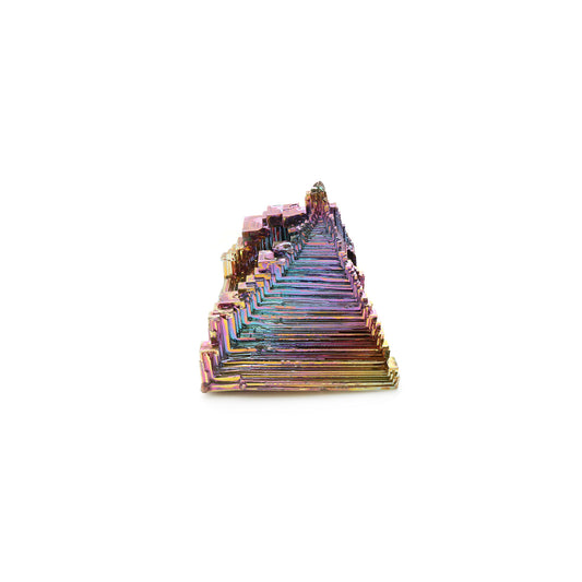 Bismuth Crystal Rainbow Bismuth XXL Crystal Cluster Display Specimen Mineral Decor Pyramid Teaching Tools Stone Educational Rock Peacock Ore