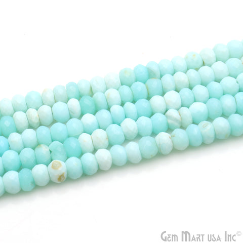 Green Opal 6-7mm Faceted Beads Rondelle Chain 13''