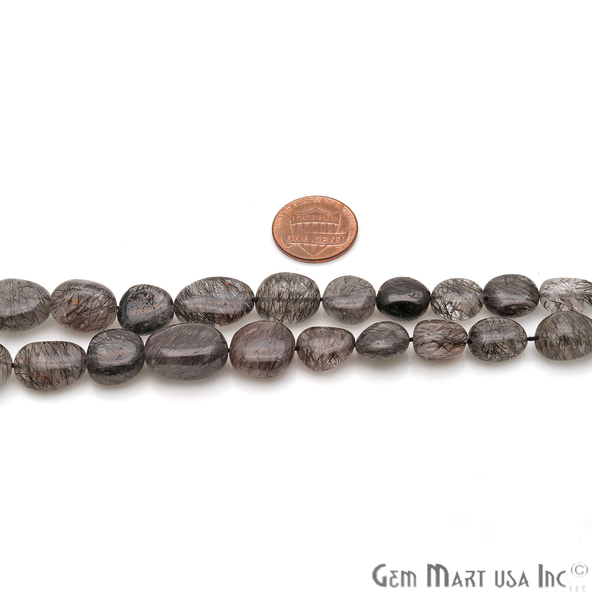 Rutilated Free Form 16x13mm Crafting Beads Gemstone Strands 16INCH - GemMartUSA