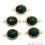 Gemstone 10x12mm Oval Shape Cubic Zirconia Prong Setting Gold Connector (Pick Your Gemstone) - GemMartUSA