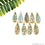 Flashy Labradorite 28x10mm Cabochon Pears Single Bail Gold Electroplated Gemstone Connector