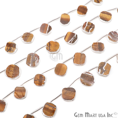 Tiger Eye Free Form 15x18mm Crafting Beads Gemstone Strands 9INCH - GemMartUSA