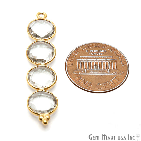 Gemstone Bezel Component Gold Plated 42x9mm (1pc) (Pick Your Gemstone) - GemMartUSA