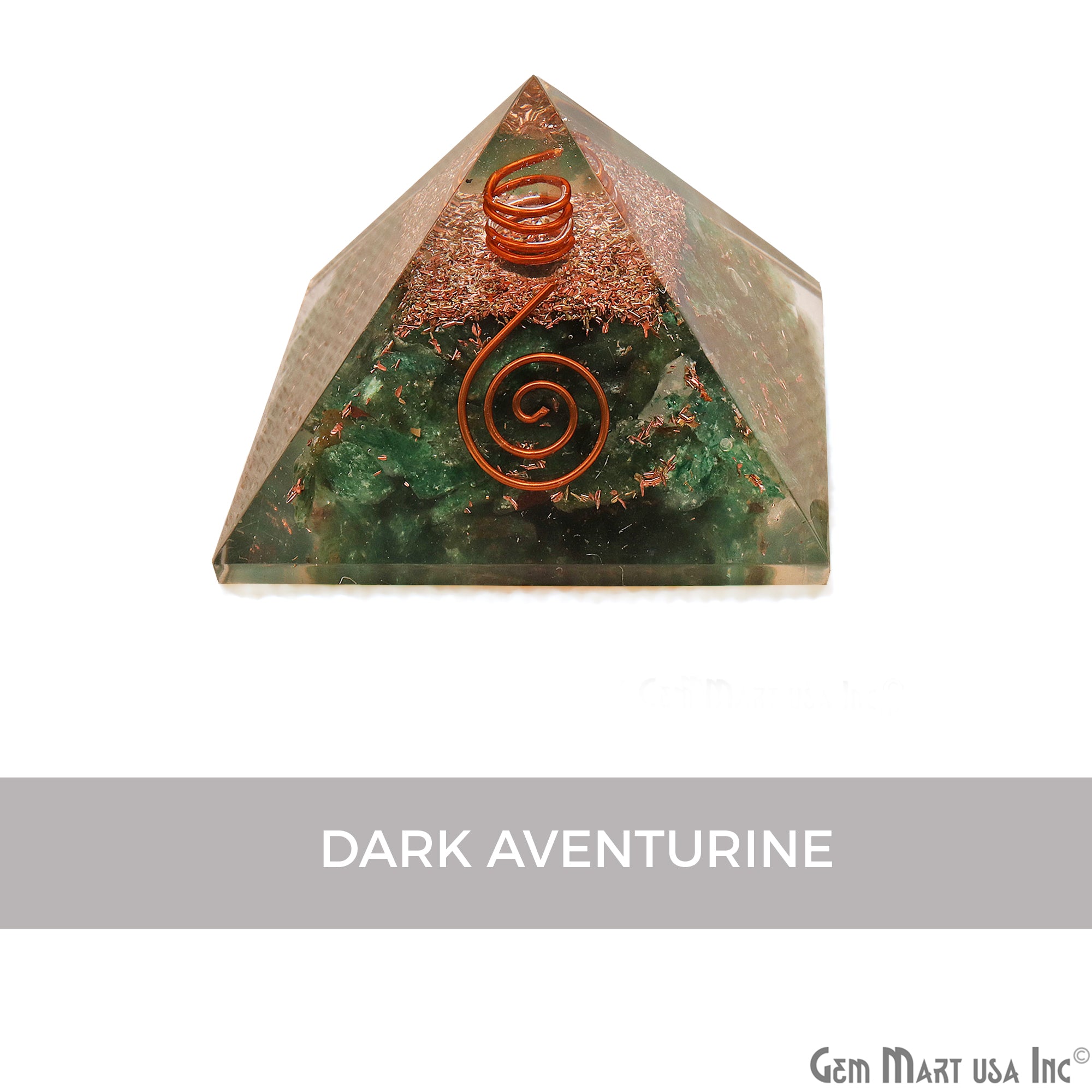 Gemstone Orgone Pyramid, 55x45mm Ornamental Home Decor, Precious Healing Gemstone, Chakra Stone, Spiritual Gemstone (Pick Stone) - GemMartUSA