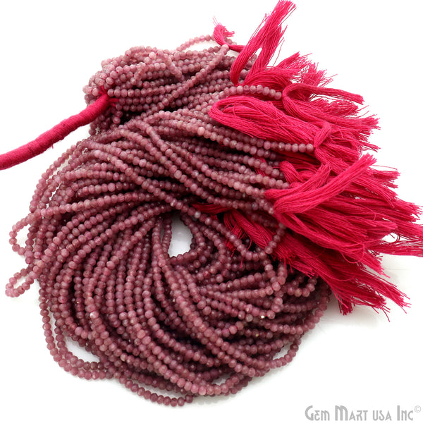 Pink Tourmaline Rondelle Beads,...