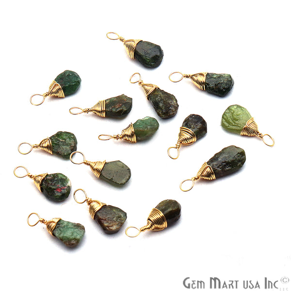 Green Garnet Gold Wire...