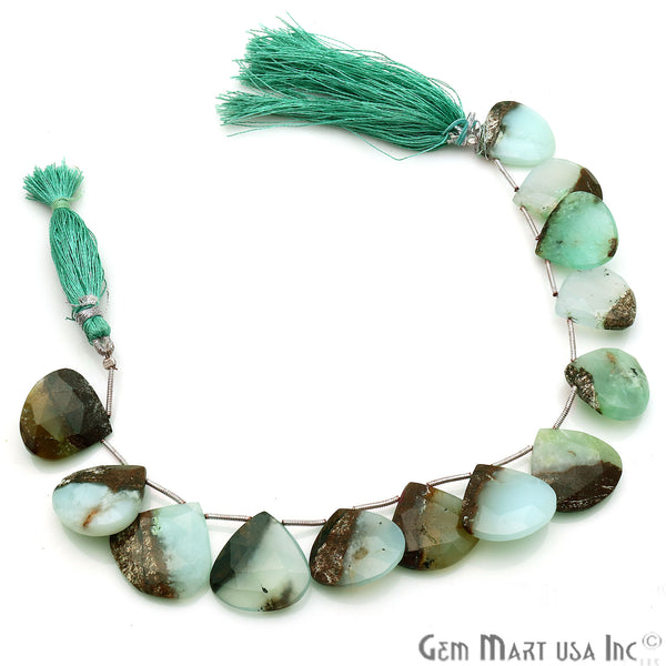 Chrysocolla Heart Beads, 8...