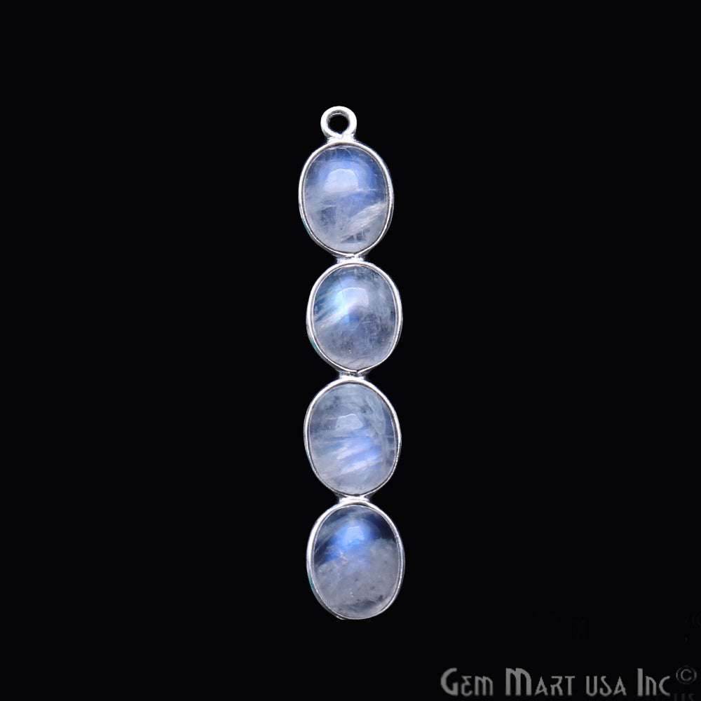 DIY Rainbow Moonstone 43x8mm Single Bail Chandelier Finding Component (Pick Your Metal) - GemMartUSA