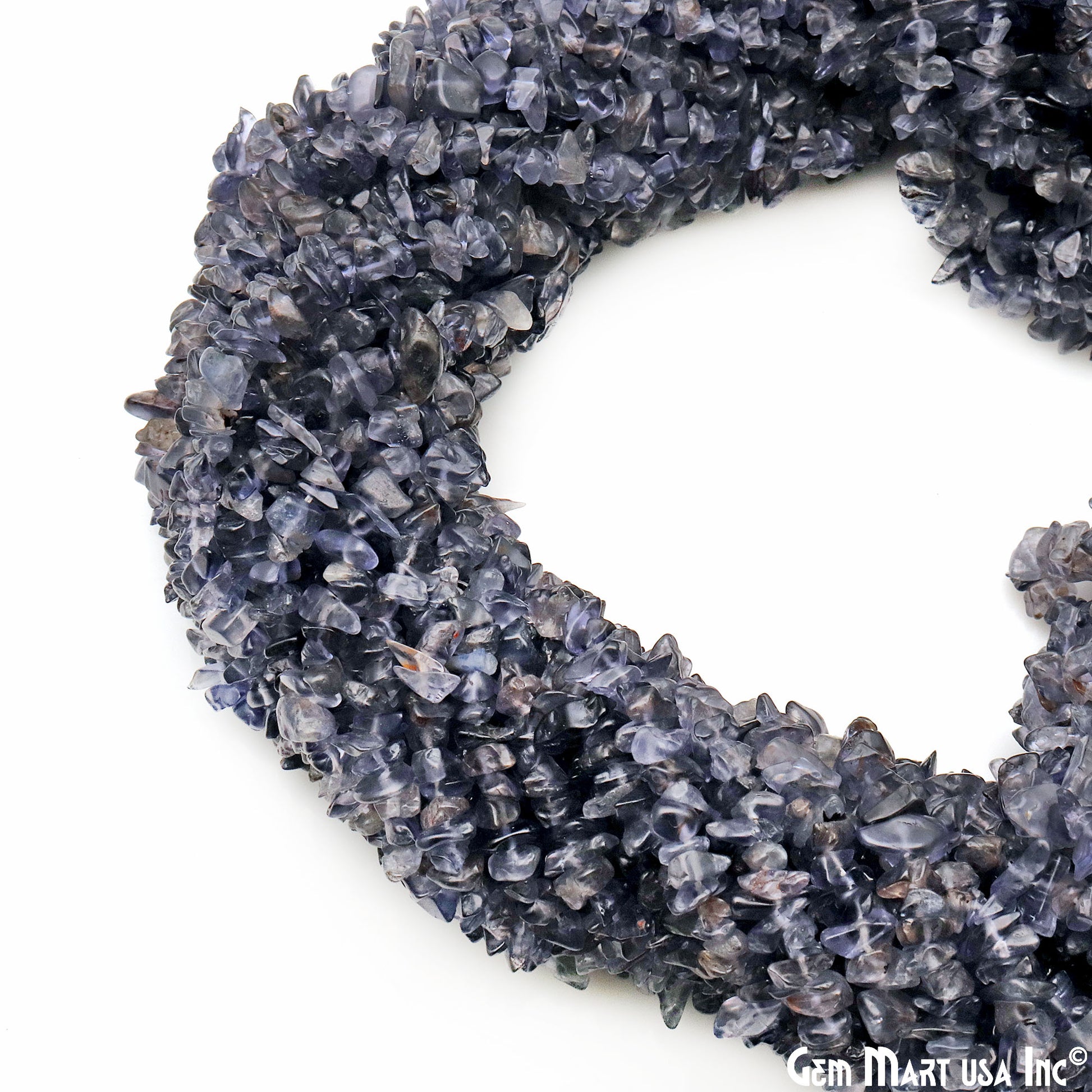 100 Percent Natural Iolite Gemstone Chip Beads 34 inch Full Strand (762216775727)