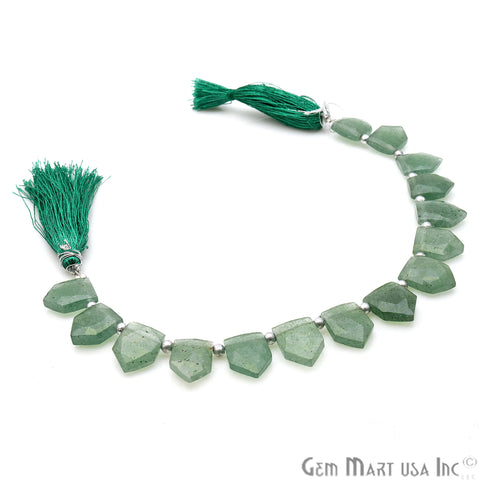 Green Sunstone Pentagon 15x11mm Crafting Beads Gemstone Strands 8INCH - GemMartUSA
